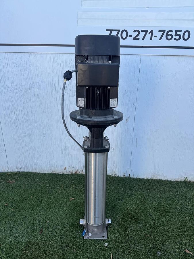 Used Grundfos CRN5-20E-P-H-E-HQQK, 7.5Hp Motor @ 3526RPM, CCW Booster Pump, 30 GPM
