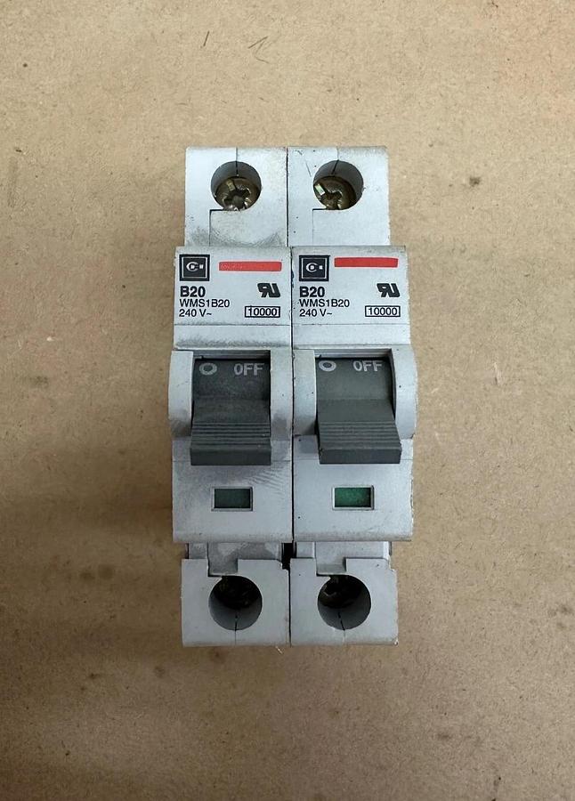 Used Cutler Hammer WMS1B20 Circuit Breaker - Lot of 2