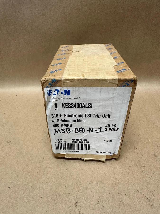Used Eaton KES3400ALSI Electronic LSI Trip Unit 400A 3 Pole