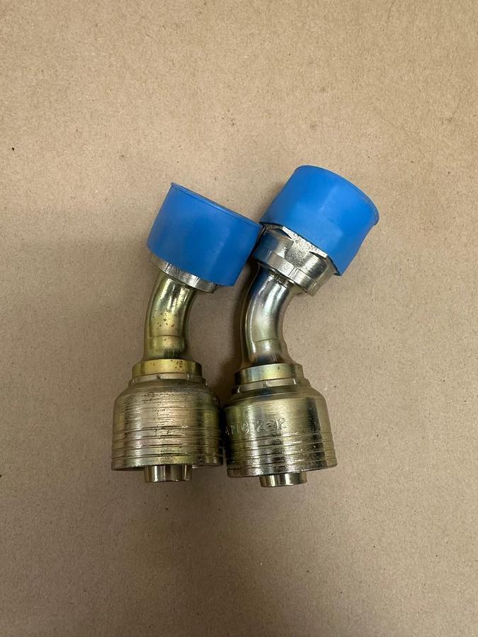 Danfoss ATTC 12-12 Aeroquip Crimp Fitting, 45 Degrees Lot of 2 *NEW*