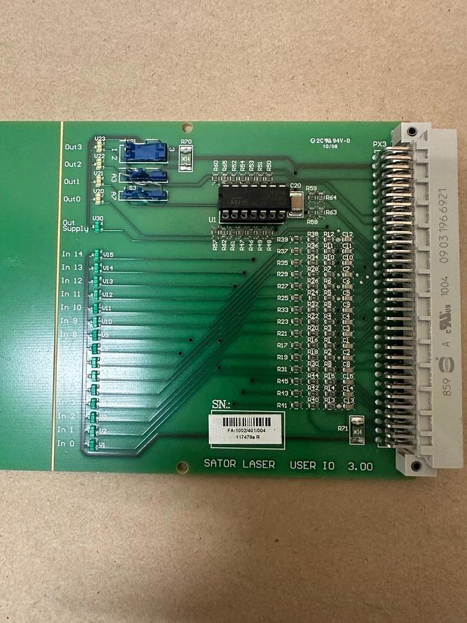 Used Sator Laser User IO 3.00 Circuit Board