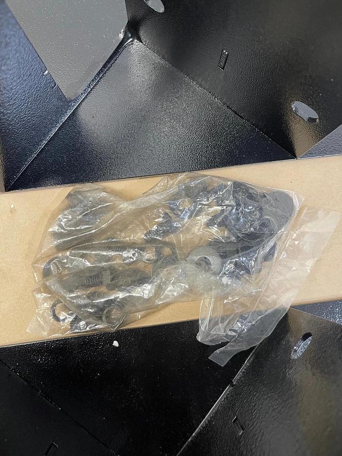 Global Industrial 238CP28B2 Fixed Base With Electrical Knockout, Black