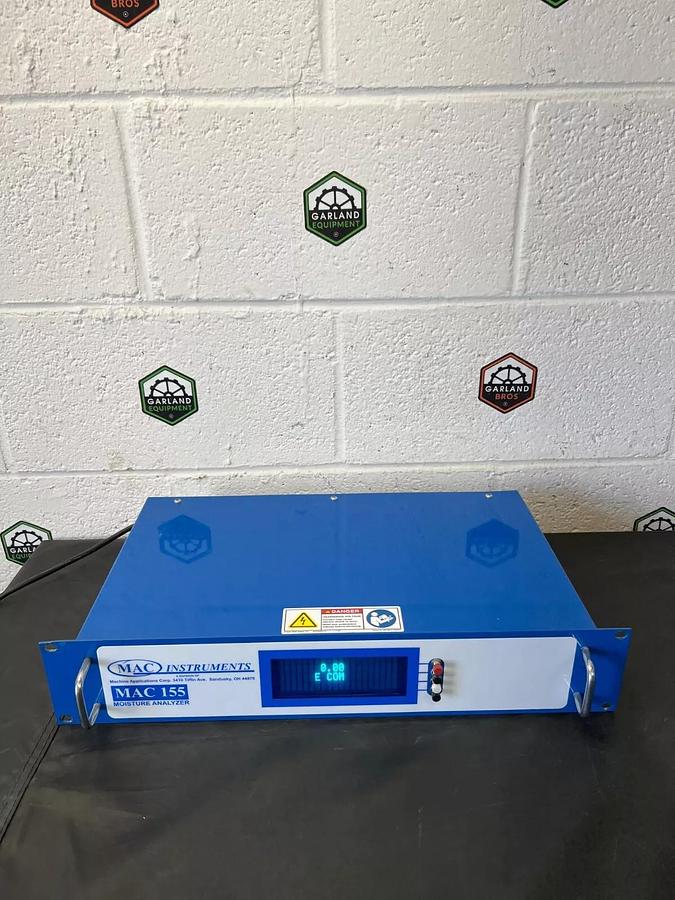Used MAC Instruments MAC 155 Moisture Analyzer Probe w/ 19” Rack Mount Front Roller