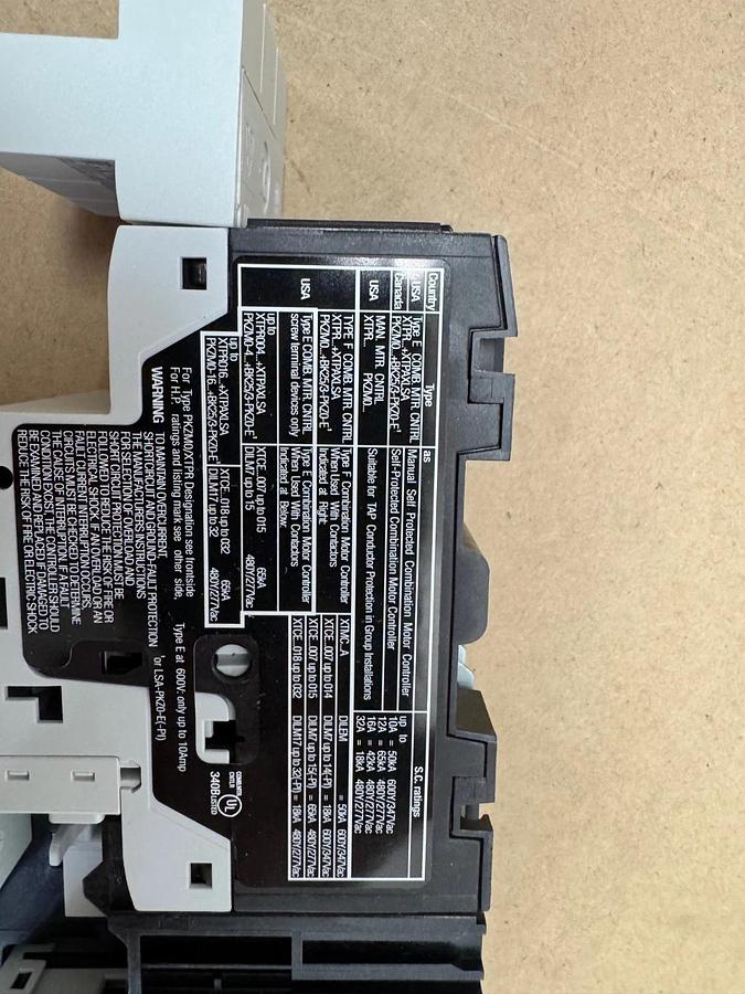 Used Eaton XTFC004BBA Manual Combination Motor Starter/Control, 4A *NEW*