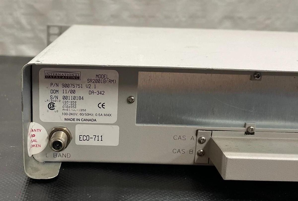 Used International Datacasting SR2001B(RM) Satellite Receiver DVB SuperFlex