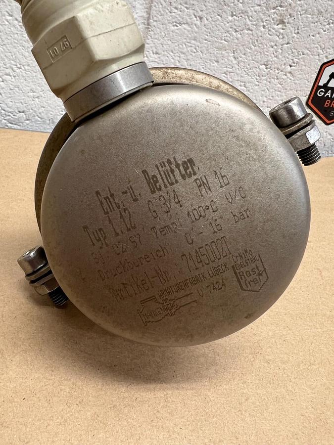 Used Ent-u. Belüfter Type 1.12 G 3/4, PN16 Valve Temp: 100 C, 0-16 bar