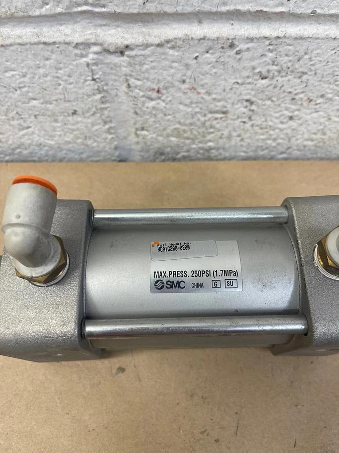 Used SMC NCA1G200-0200 Air Cylinder 250 PSI