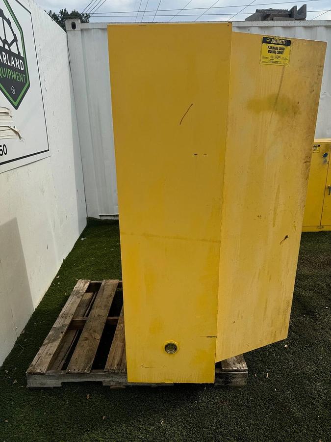 Used Justrite 25450 Flammable Liquid Storage Cabinet, 45 Gallon, 43”x 18” x 65”