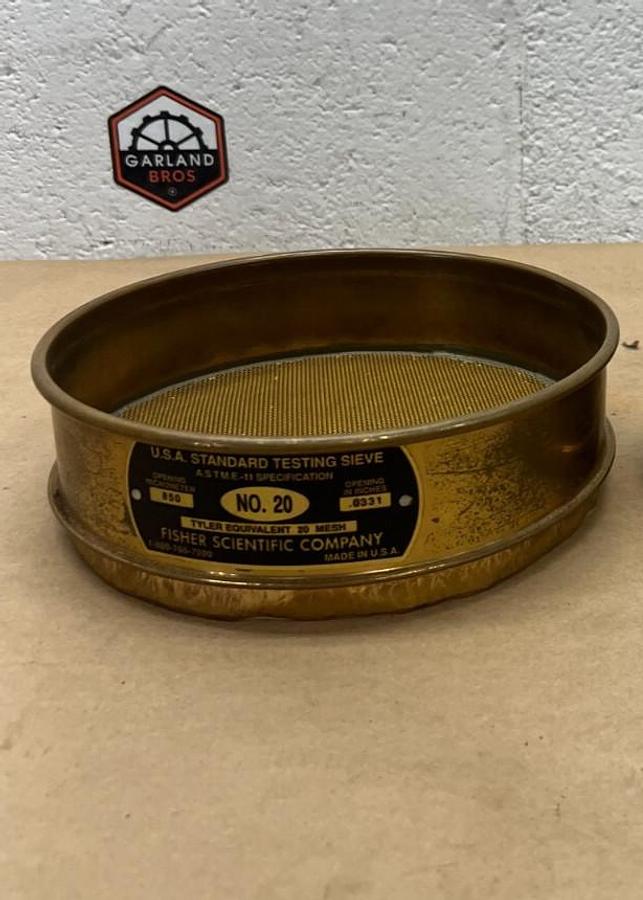 Used Fisher Scientific Company No. 20 Micrometer 850, U.S.A. Standard Testing Sieve