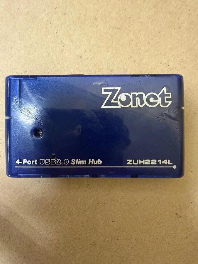 Used Zonet ZUH2214L 4-Port USB2.0 Slim Hub