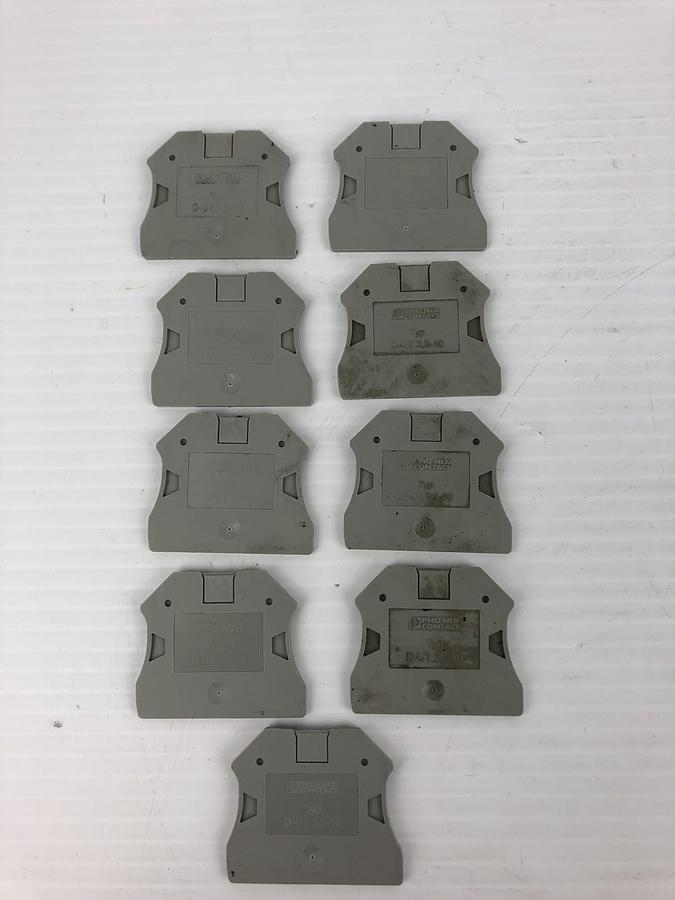Used Phoenix Contact Typ D-UT 2,5-10 End Cover, LOT of 7 *NEW*