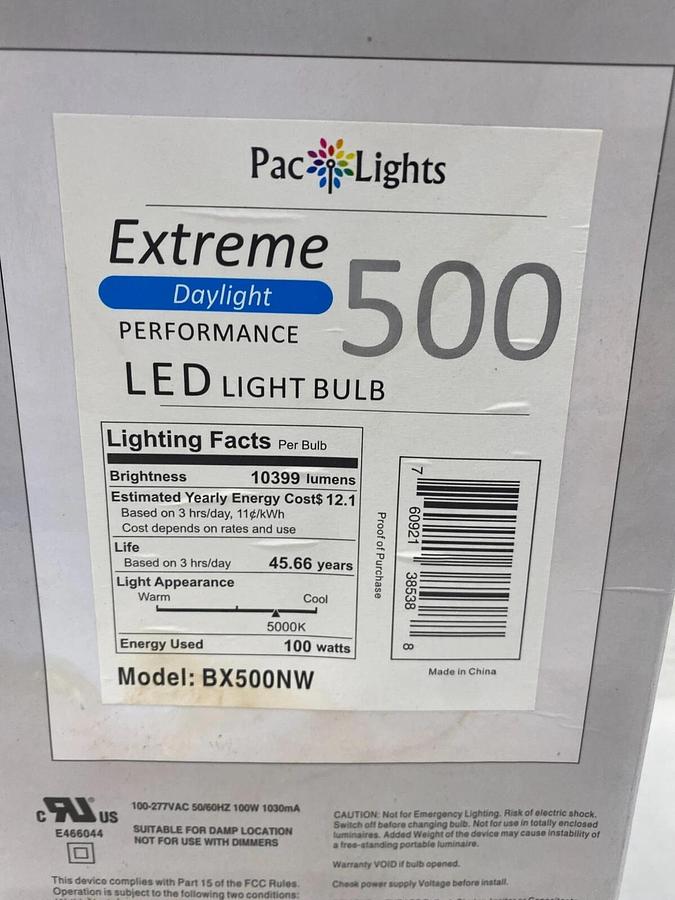 PacLights BX500NW Extreme 500 LED Light Bulb