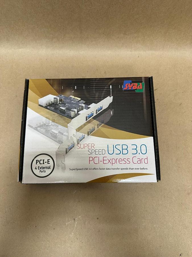 Used SYBA SD-PEX20133 Super Speed USB3.0 PCI-Express Card *NEW FACTORY SEALED*