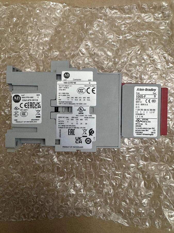 Used Allen Bradley 100S-C37EJ14BC Series C 37A Safety Contactor