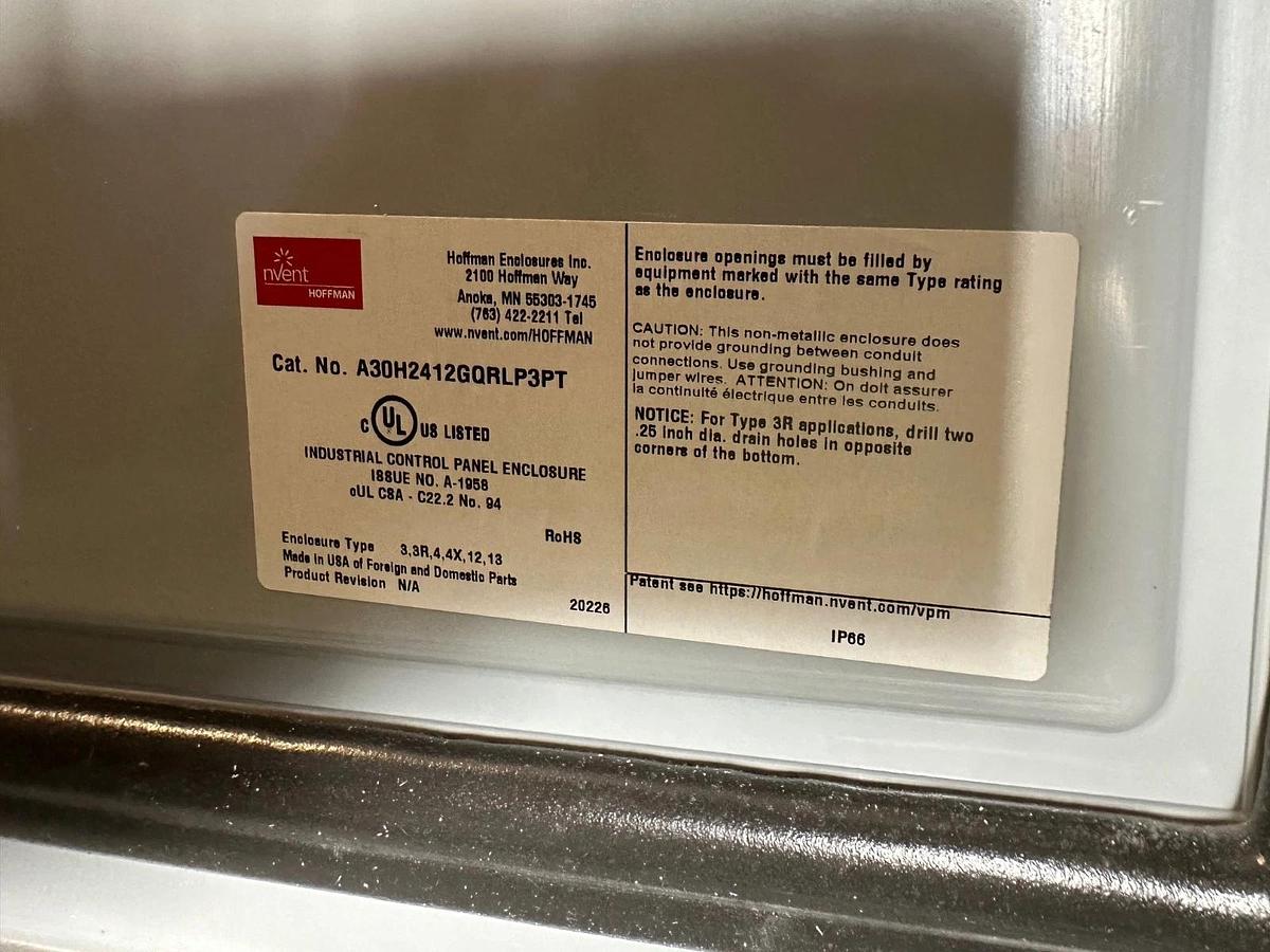 Used Nvent A30H2412GQRLP3PT Wall Mount FG Type 4X with 3PT *NEW*