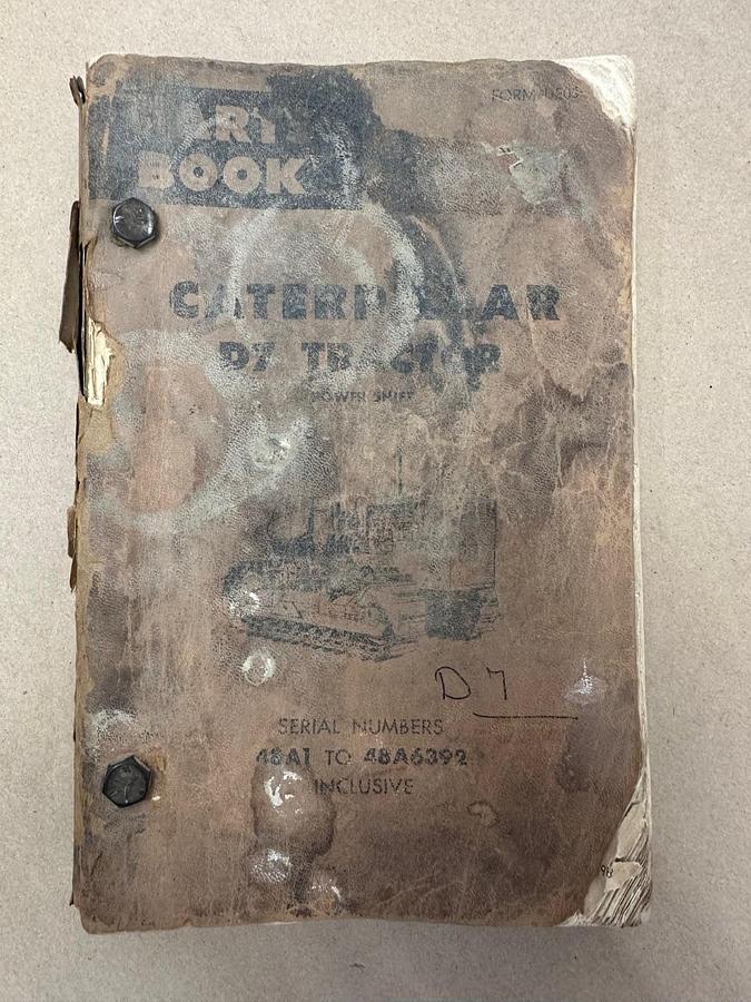 Used Caterpillar D7 Tractor Manual, Serial Numbers 48A1 to 48A6392
