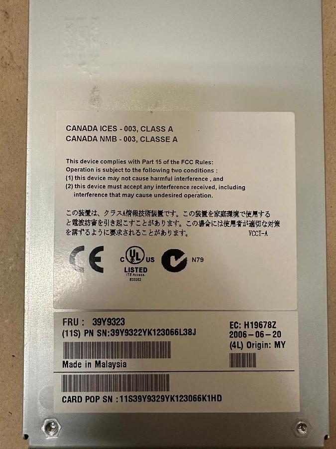 IBM 39Y9320 BladeCenter Copper Pass-Thru Mobile *NEW*