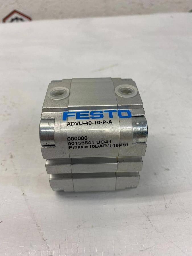 Used Festo ADVU-40-10-P-A 000000 00156541 UO41 Pmax=10BAR/145 PSI