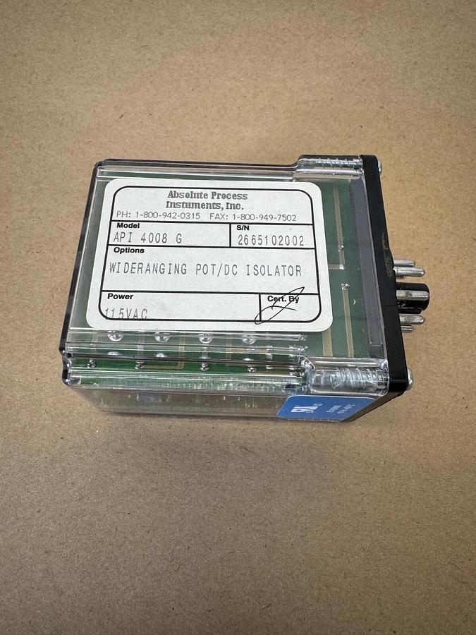 Used Absolute Process Instruments API 4008 G Transmitter Wideranging Pot/DC Isolator