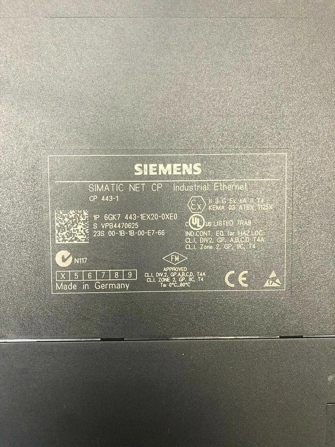 Used Siemens Simatic NET CP 6GK7 443-1EX20-0XE0