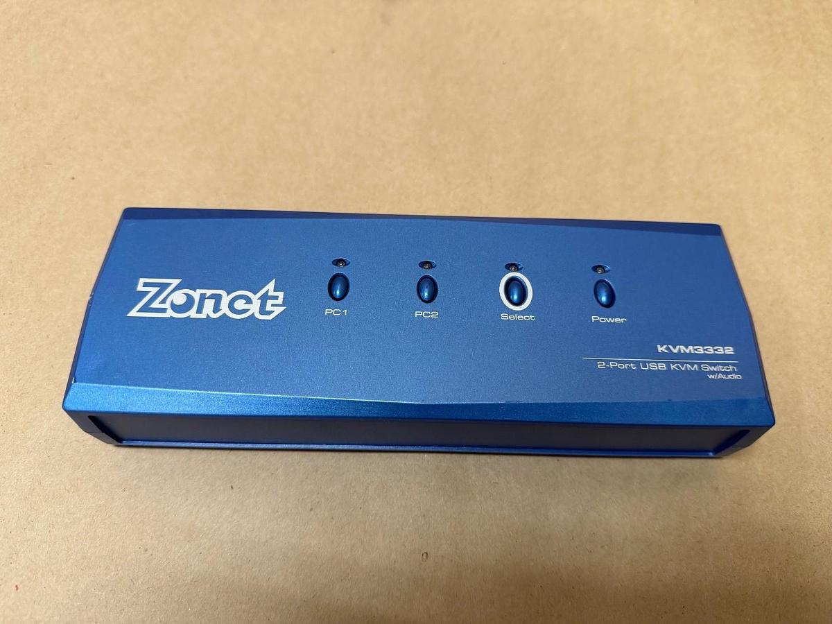 Used Zonet KVM3332 2-Port USB KVM Switch w/ Audio
