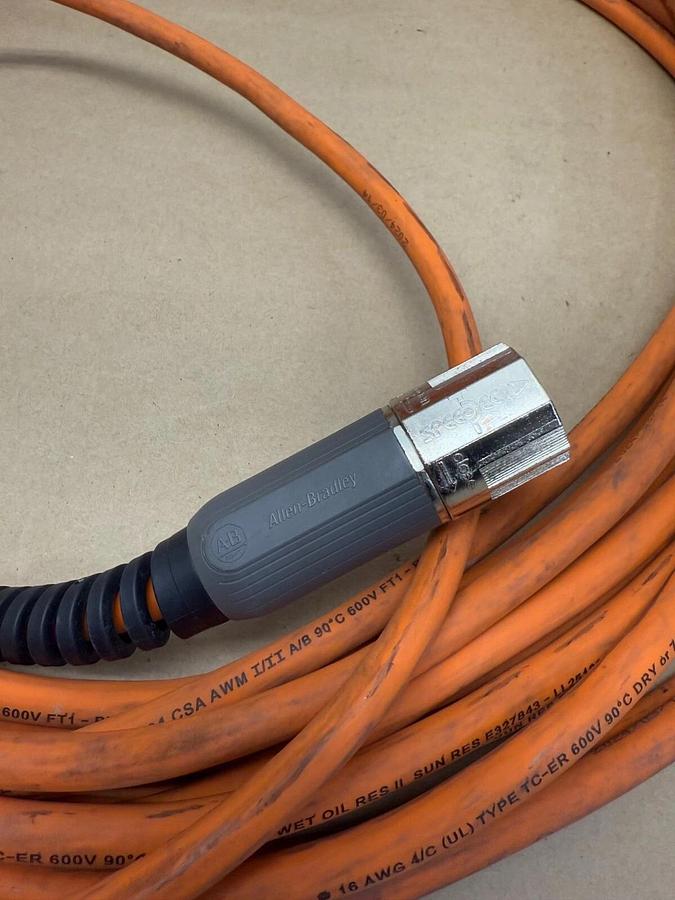 Used Allen-Bradley 2090-CPWM7DF-16AA25 Power/Feedback Cable, Ser A, 16 AWG, 16m