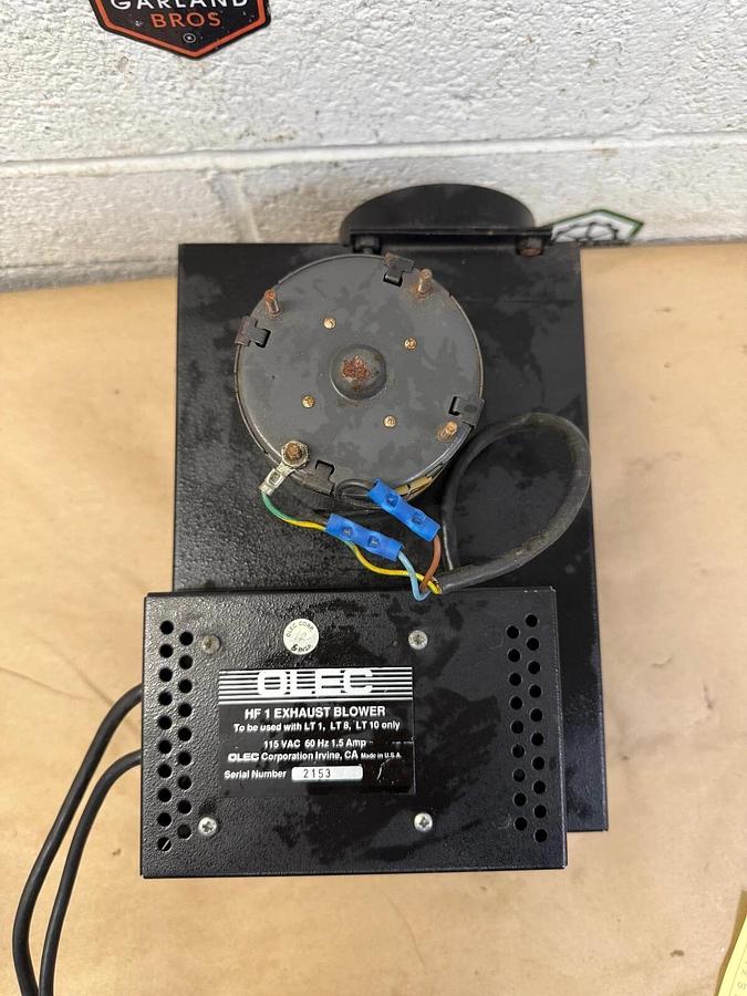 Used Olec HF 1 , Exhaust Blower, 110 VAC, 60 Hz, 1.5 A