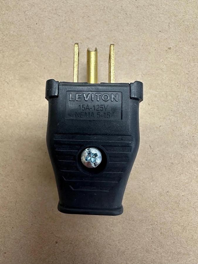 Leviton 000-3W101-E 3-Wire, 2-Pole Clamp Tight Cord Plug (Lot of 6) *NEW*