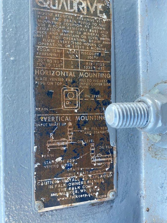 Used Falk 4307J 25C Enclosed QuaDrive Gear Drive, Ratio 25:1