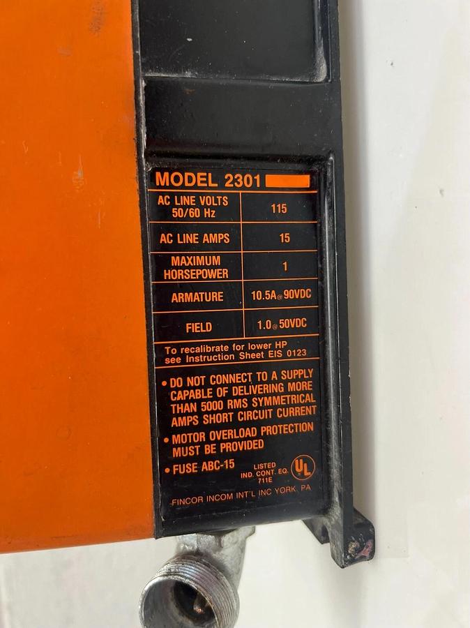 Used Fincor 2301 Motor Control Drive, 115V, 15Amp