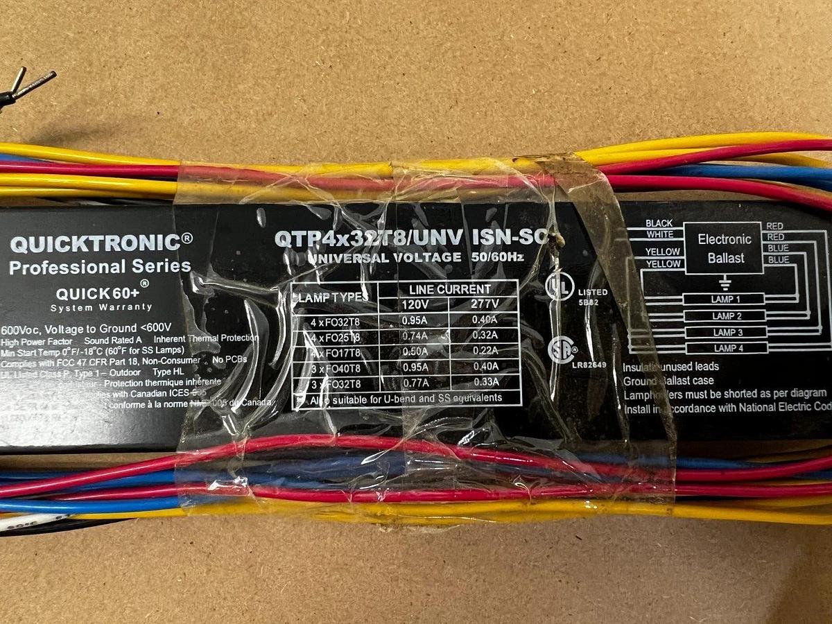 Used Sylvania QTP4x32T8/UNV ISN-SC Instant Start Electronic Replacement Ballast (3)