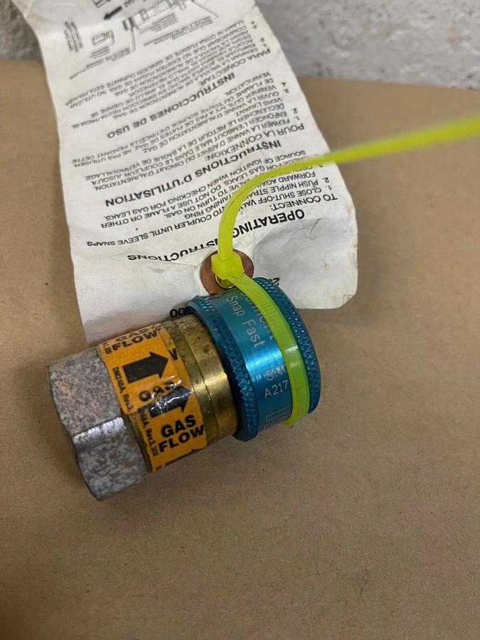 Used Dormont SNC A217-2 1/2 PSIG, Gasline Fitting, Snap Fast, CM