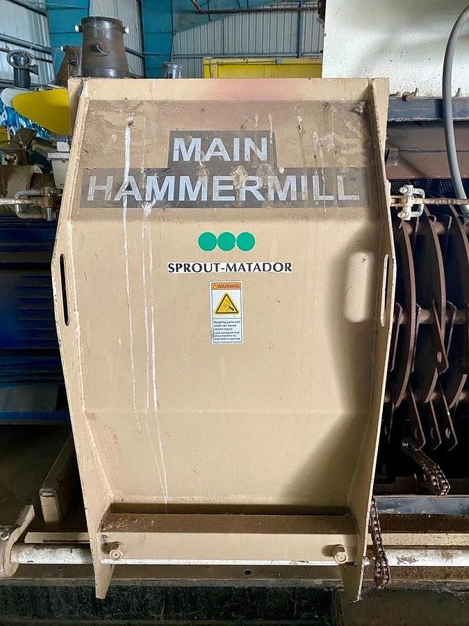 Used Andritz 43245 Hammer Mill & 1224 Feeder, 350Hp @ 1780RPM Motor