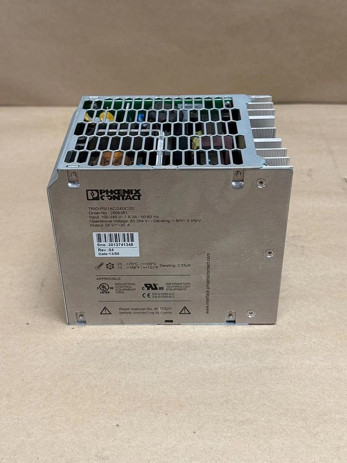 Used Phoenix Contact TRIO-PS/1AC/24DC/20 Power Supply