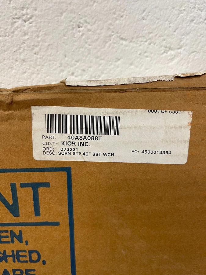 Used Sweco 40A8A088T 40” Stainless Steel 88 Microns