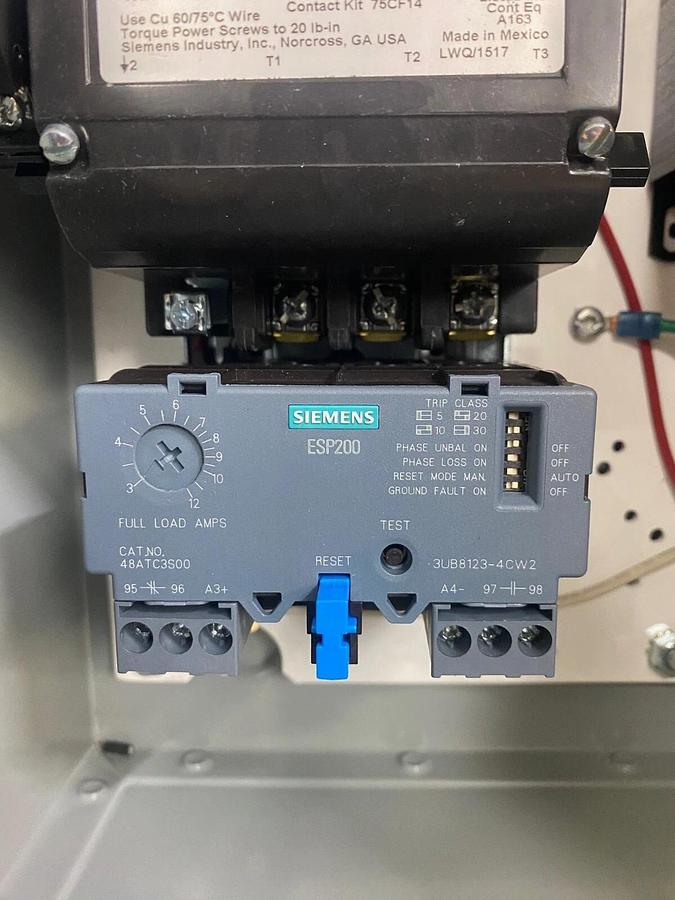 Siemens 17CUC92BF11 Non-Reversing Motor Starter, 30 Amp Fusible Amp Disconnect