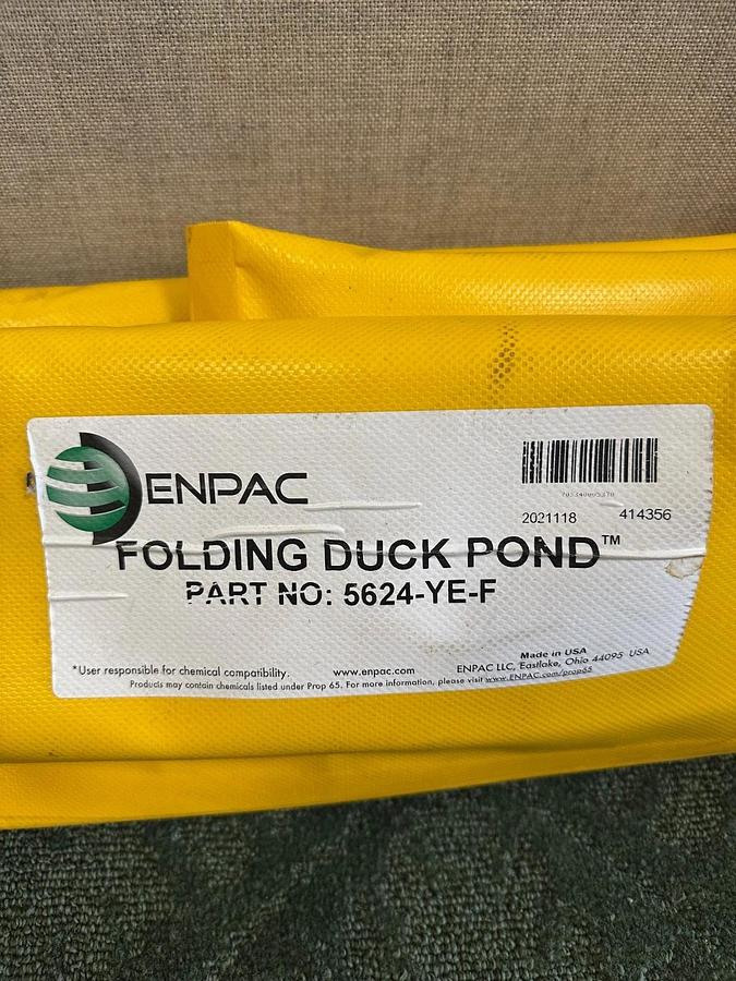 Used Enpac 5624-YE-F Folding Duck Pond, Spill Containment Berm