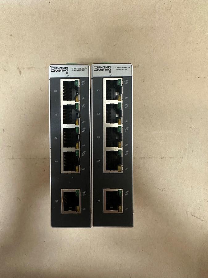 Used Phoenix Contact FL Switch SFNB 5TX Industrial Ethernet Switch - Lot of 2