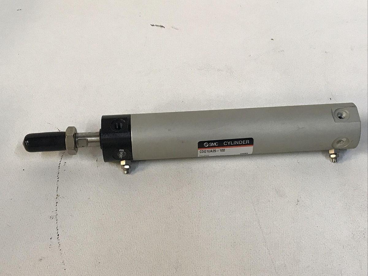 Used SMC CDG1BA50-400 Air Cylinder, Single Rod, 145 PSI, Max Press 1.00 MPa