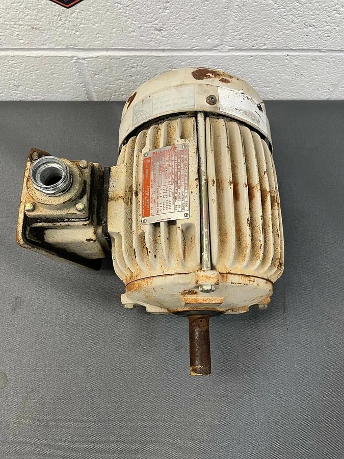 Used General Electric Motors 5KS145BCT207 3 Ph Motor 2HP 230/430V 1730 Rpm 4.2/2.1Amp