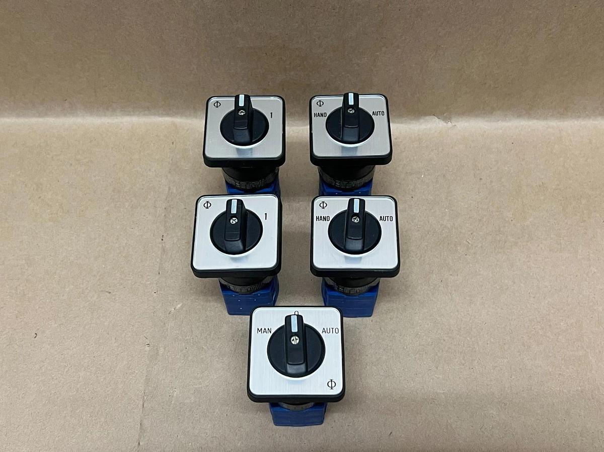 Used Kraus & Naimer CG8 Selector Switch with Two Piece Terminal Block - Lot of 5