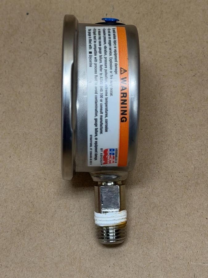 Used Ashcroft 1008 0-100 PSI Industrial Pressure Gauge