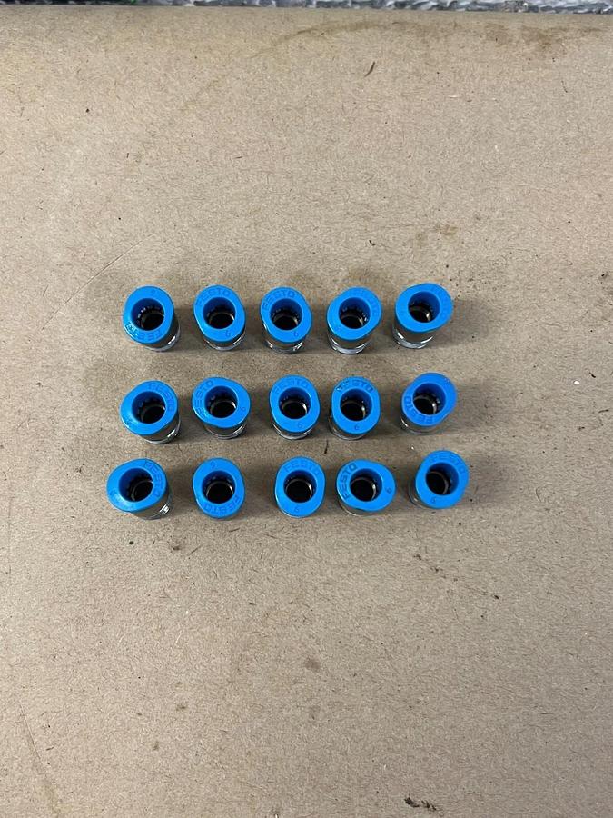 Used Festo Push-In Fitting (15 pc.) Male 7/16” NPT - Lot of 15