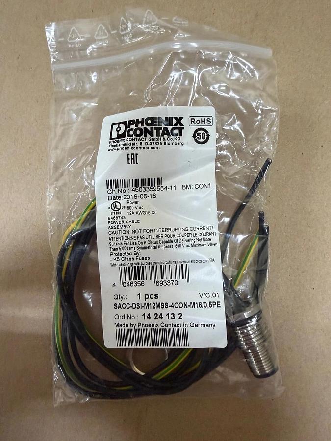 Used Phoenix Contact SACC-DSI-M12MSS-4CON-M16/0,5 PE Device Connector *NEW*