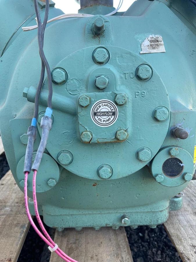 Used Carlyle 06EZ450-370 Semi-Hermetic Compressor, 3 Ph, 60 Hz, 208-230/460V