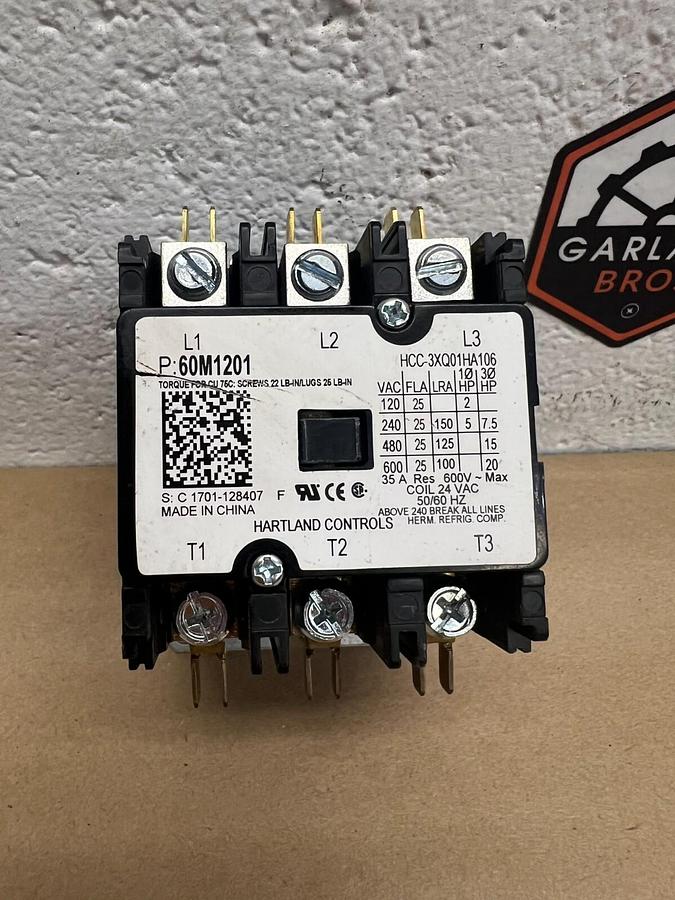 Used Hartland Controls HCC-3XQ01HA106 Electrical Contactor Relay