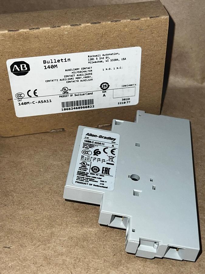 Used Allen Bradley 140M-C-ASA11 Ser A Auxiliary Contact *NEW*