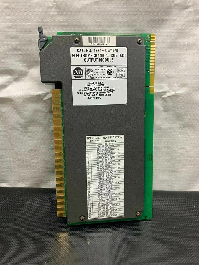 Used Allen Bradley 1771-OW16/B Electromechanical Contact Output Module