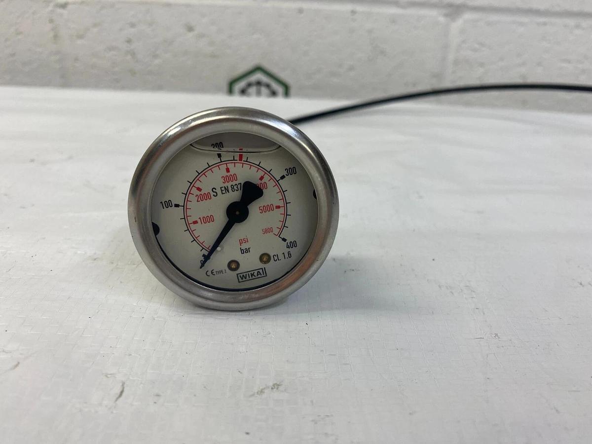Used WIKA CV4866 0-5800 PSI 0-400 bar Pressure Gauge
