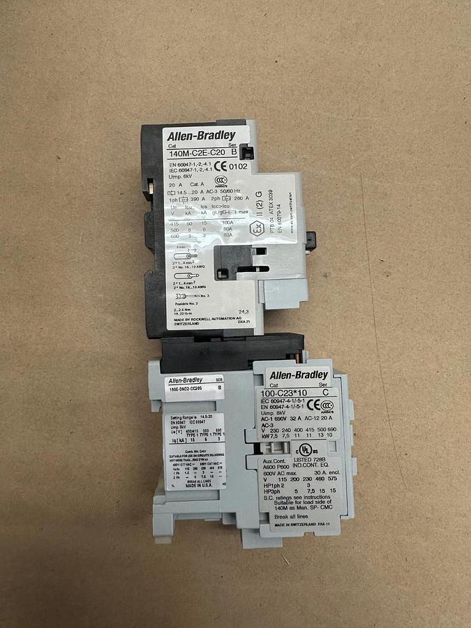 Used Allen Bradley 190E-DND2-CC20S Ser B Economy Starter with Contactor *NEW*